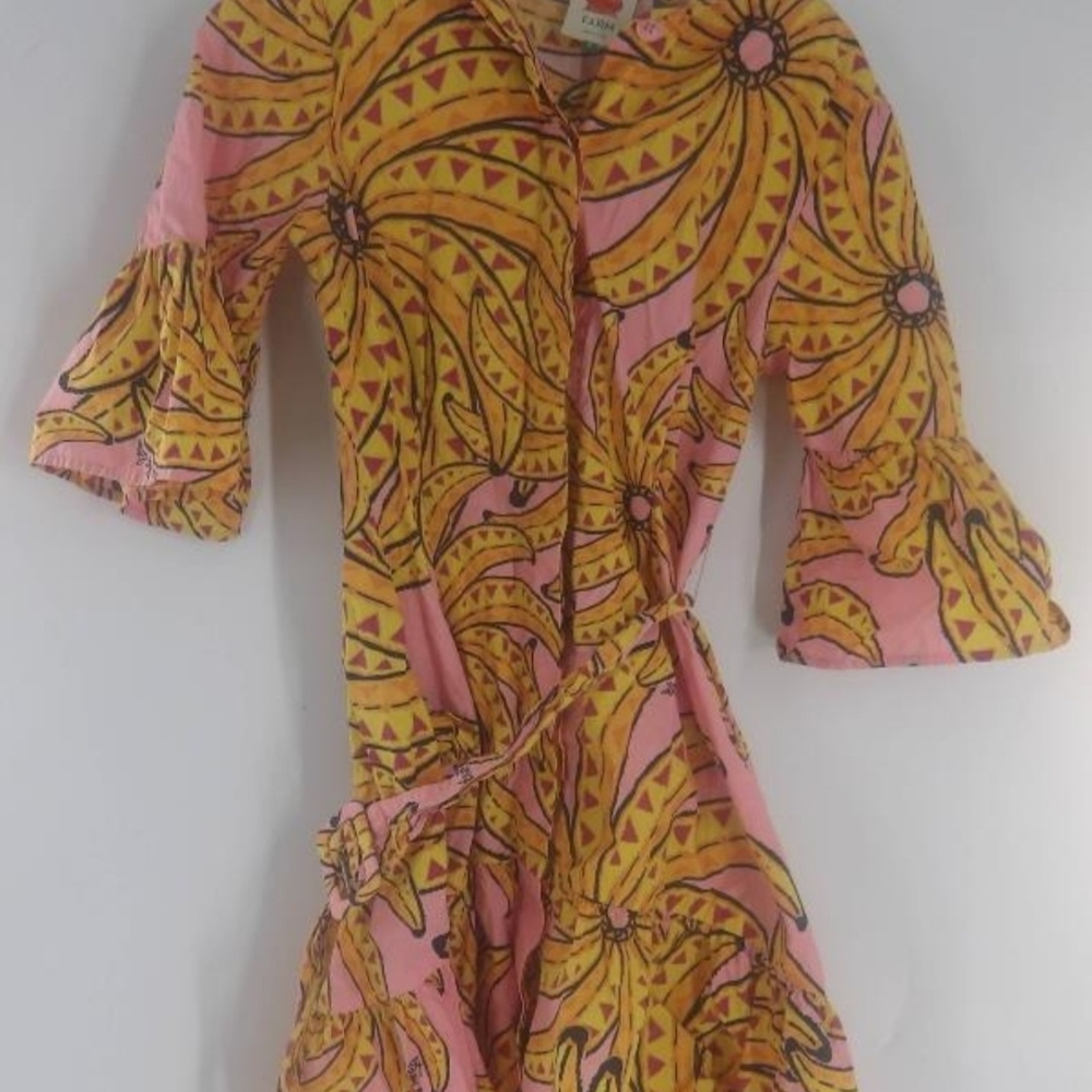 FARM Rio Vibrant Pink and Yellow Pattern
